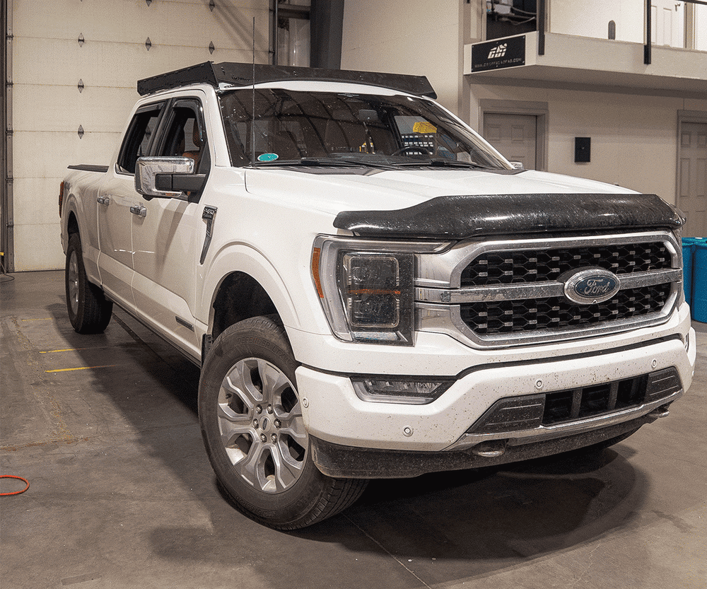 14th Gen Ford F-150 Prinsu Pro roof rack side profile low-profile design