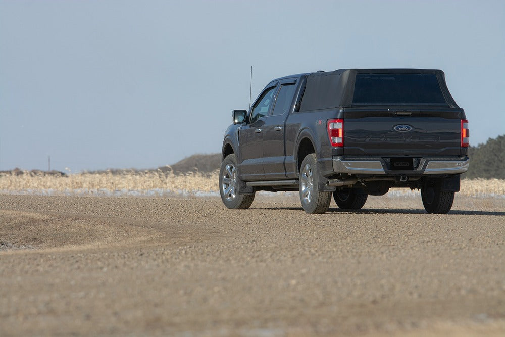 Rear View Of The Ford Fas-Top Solo Soft Truck Topper