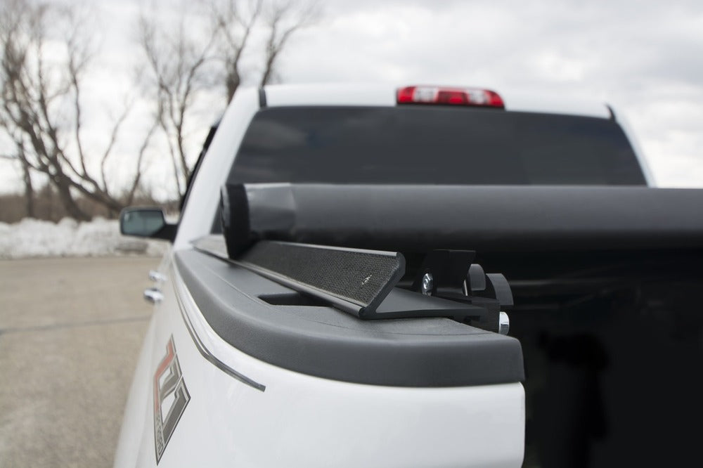 Close Up View Of The Fas-Top Traveler Truck Tonneau & Topper For Ford