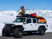 Installed Front Runner Jeep Gladiator Pro Bed Rack With Mounted Accessories