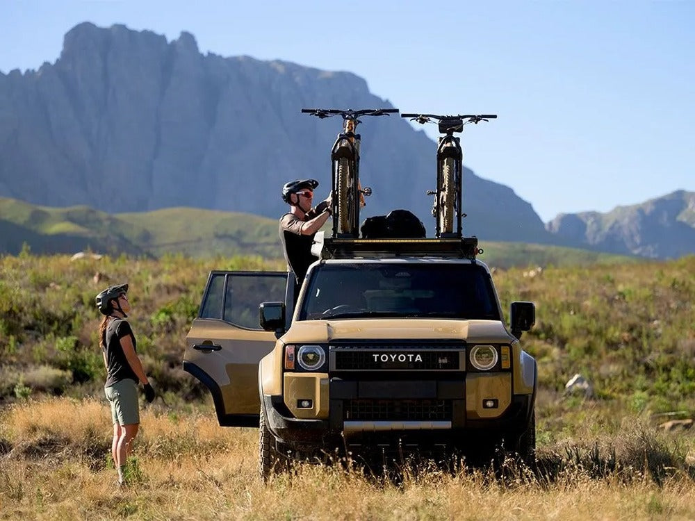 Front View Of The Mounted Front Runner Land Cruiser Roof Rack