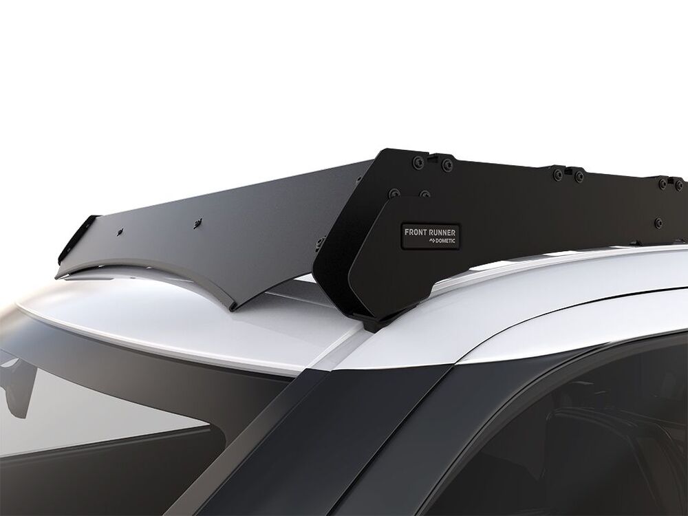 Close Up View Of The Wind Fairing On The Front Runner Slimsport Toyota Sequia Roof Rack