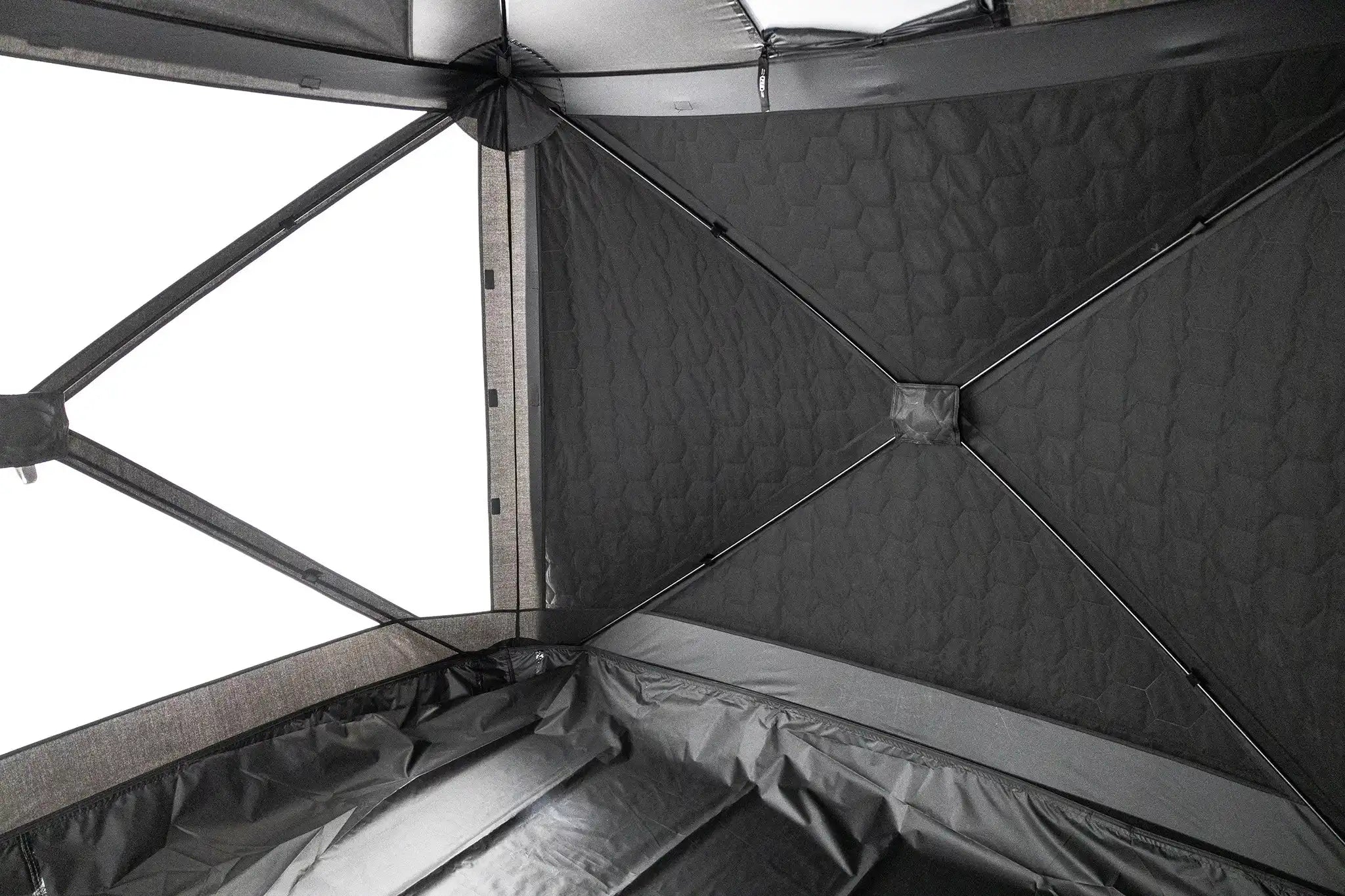 FSR Hub 4XL tent interior showing 80 inch standing height and Tri-Layer insulated walls