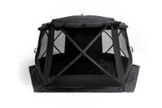 Free Spirit Recreation Hub 6XL pop-up tent fully open showing 121 sq ft interior