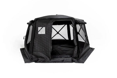 FSR Hub 6XL Pop-Up Camping Tent deployed at campsite hero shot