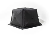 Hub 6XL family camping tent setup with group of campers using the basecamp