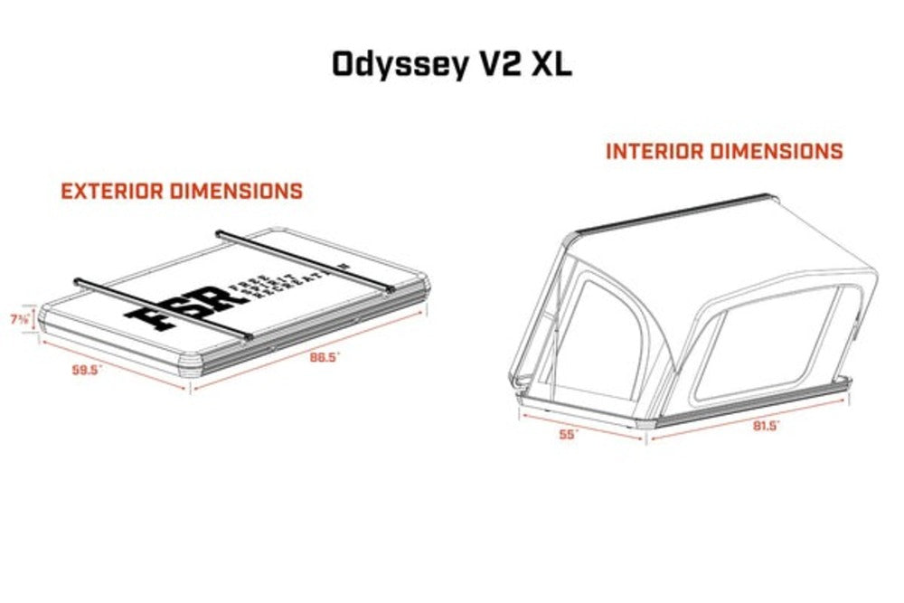 FSR Odyssey V2 XL Dimensions