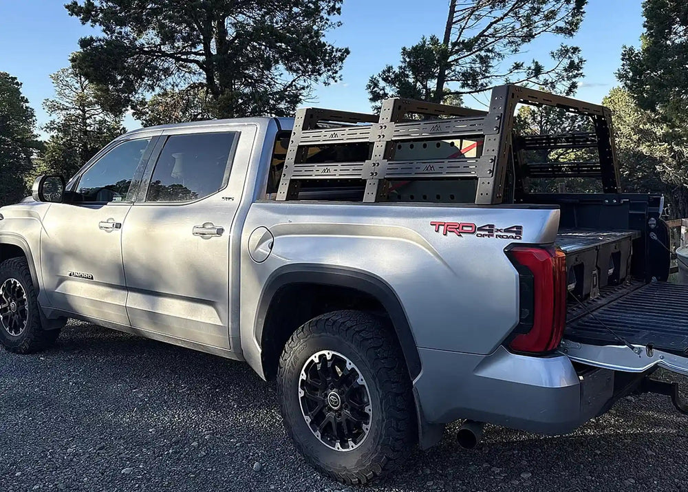 Full height bed rack installed