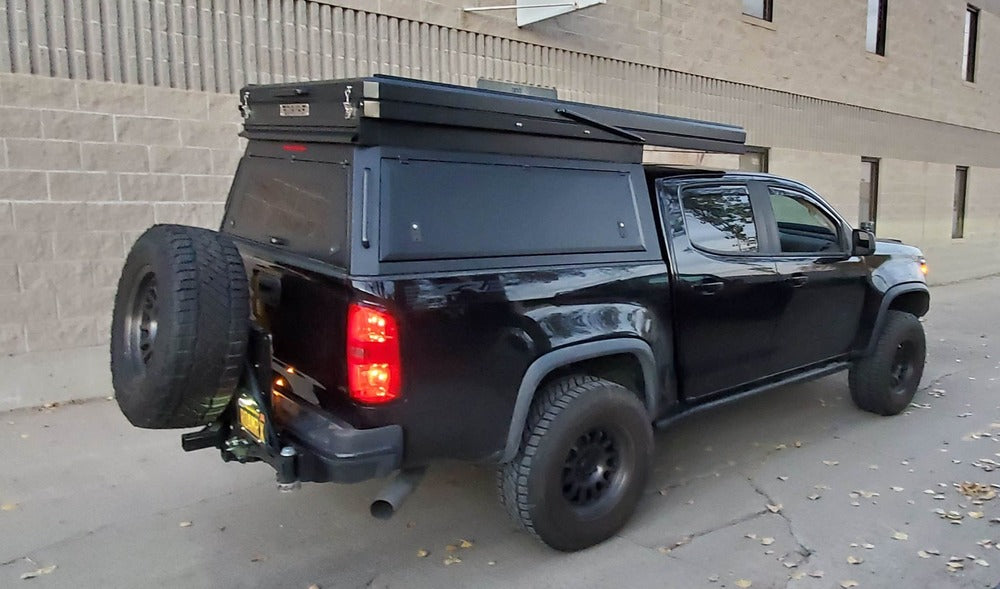 Side View Of The Installed GAIA Campers Colorado/Canyon Camper