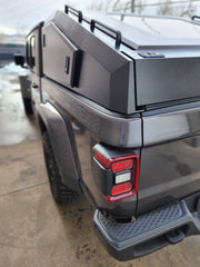 Close Up Rear View Of The GAIA Campers  Gladiator Shadow Top Truck Cap