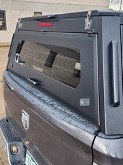 Close Up Rear View Of GAIA Campers RAM 1500 Truck Cap Door
