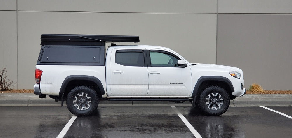 Side View Of The Installed GAIA Campers Toyota Tacoma Camper