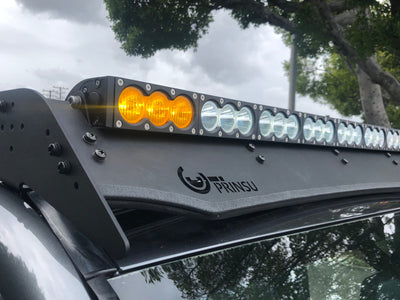 Cali Raised LED Dual Function Amber/White LED Light Bar Prinsu Mounting Bracket Kit
