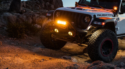 KC Hilites FLEX LED Light Bar Installed On Jeep