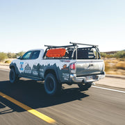 leitner acs forged tacoma bed rack view from behind