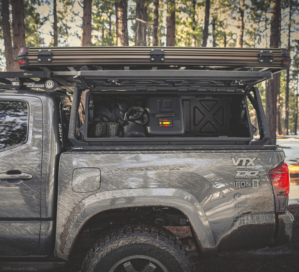 leitner acs forged bed rack for tacoma side view