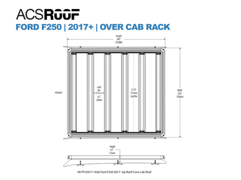 Leitner Designs ACS Roof Rack Platform Rack Ford Dimensions