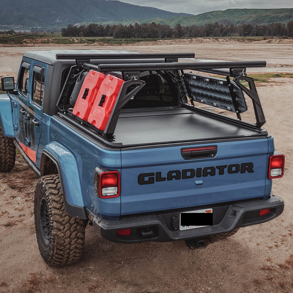 leitner designs active cargo system forged bed rack for jeep gladiator