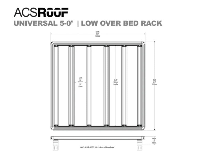 Leitner Designs ACS Truck Bed Platform Rack 5' Long