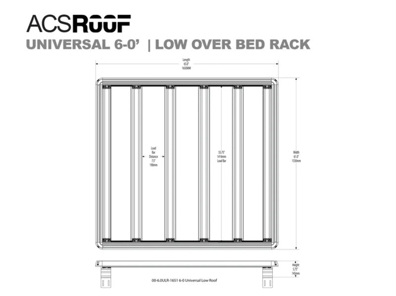 6.0' Leitner Designs ACS Truck Bed Platform Rack