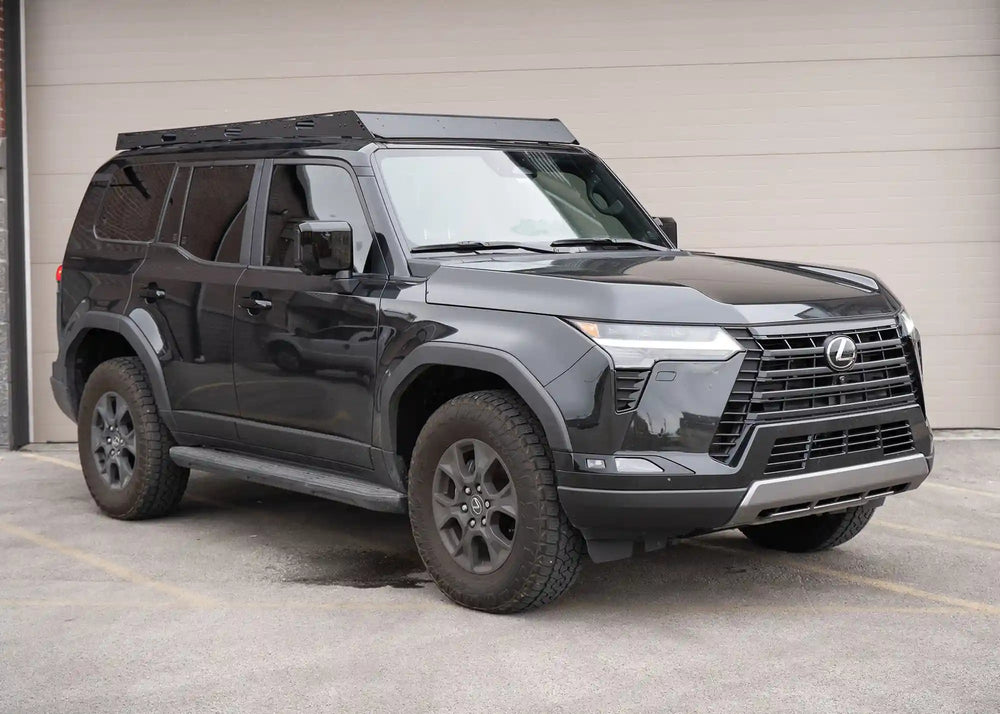 Black 2024 Lexus GX550 with DRIFTR roof rack installed