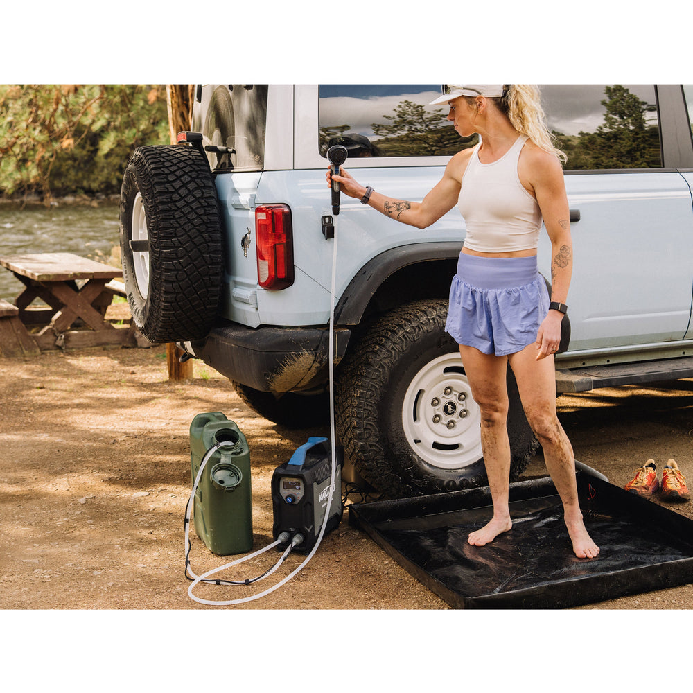 Kakadu Outback Shower setup at off-grid overland campsite