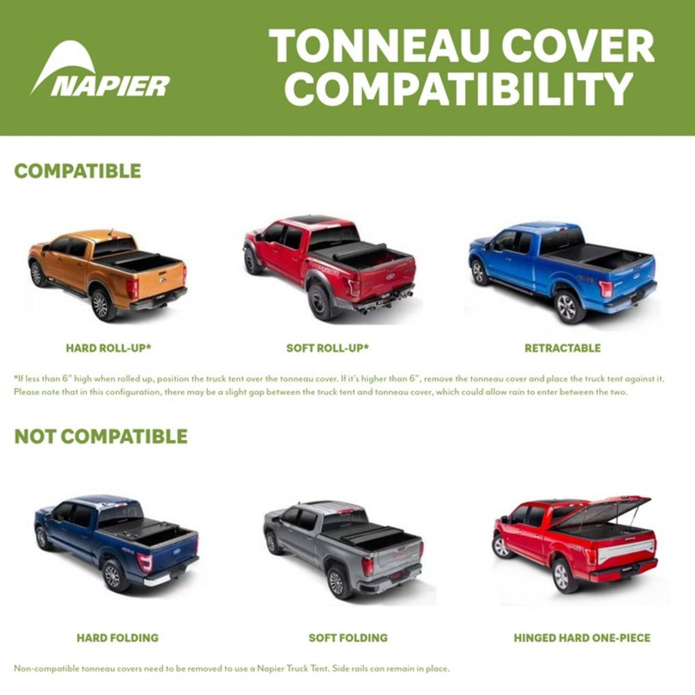 Napier Backroadz Truck Tent Tonneau Cover Compatibility 