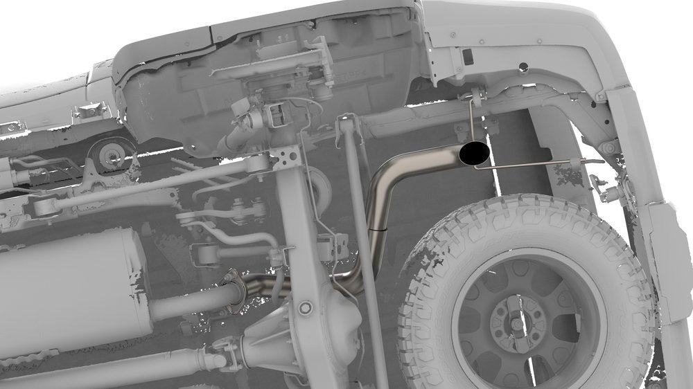 NYTOP Lexus GX550/Toyota Land Cruiser Titanium Axle Dump Exhaust Underside Render