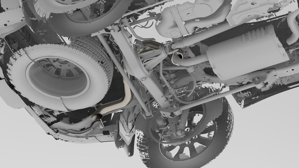 NYTOP Lexus GX550/Toyota Land Cruiser Titanium Axle Dump Exhaust Render Underside