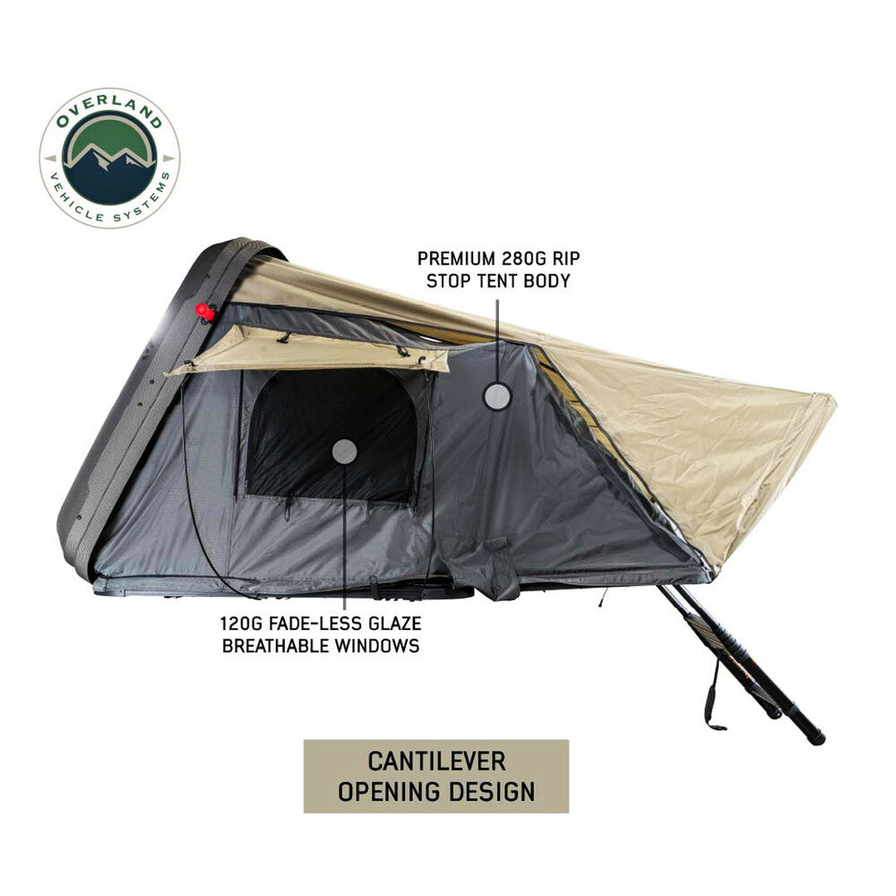 Side View Of The OVS HD Bundu Hard Shell Roof Top Tent