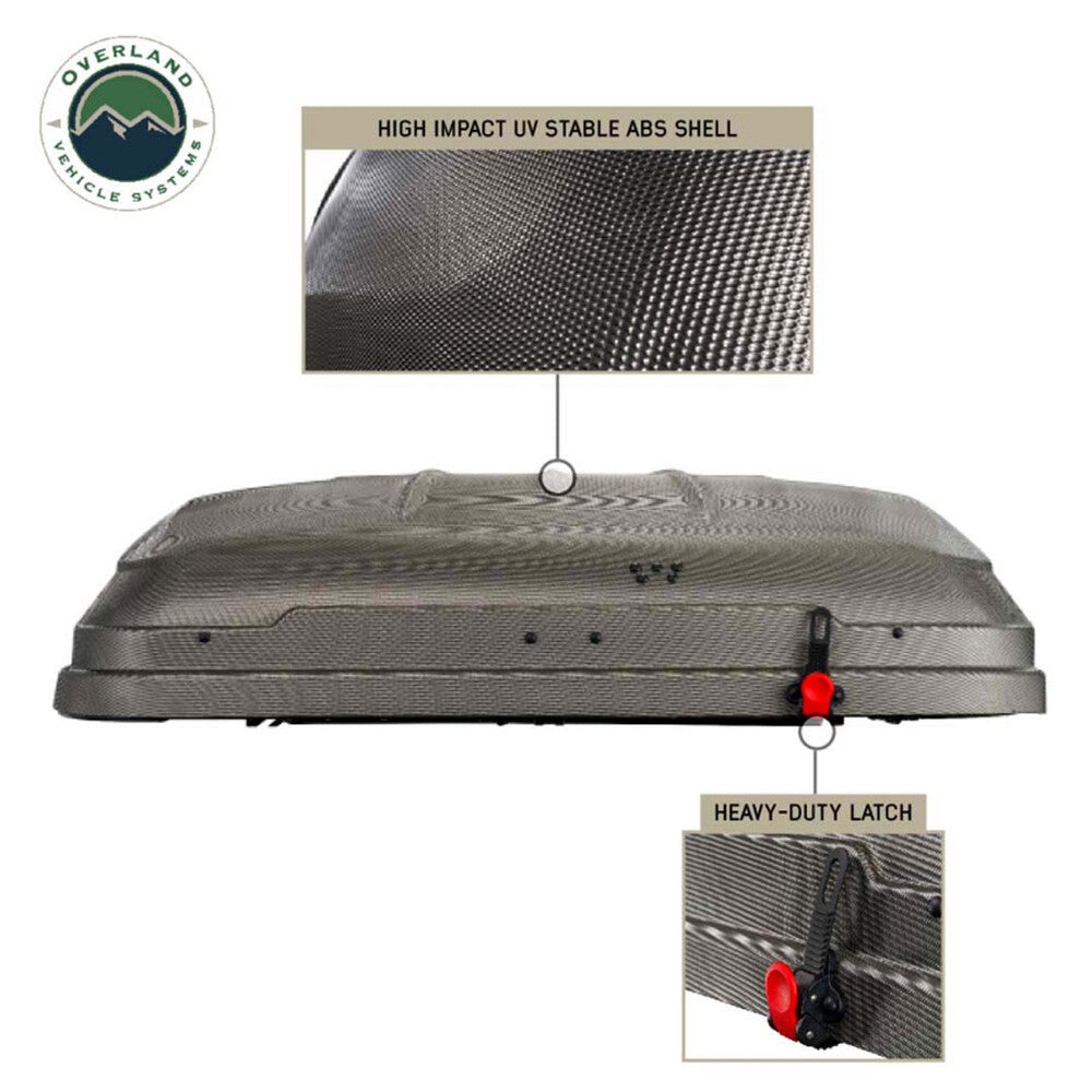 High Impact UV Stable ABS Shell Of The OVS HD Bundu Cantilever Roof Top Tent