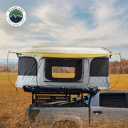 OVS HD Bundu Hard Shell Pop Up Roof Top Tent Mounted On A Bed Rack