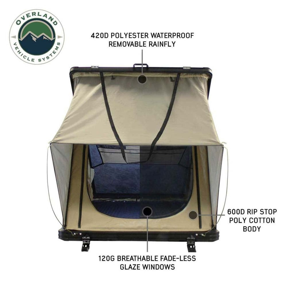 stormband tent LD TMON Clamshell Aluminum Hard Shell Roof Top Tent Overland Vehicle Systems