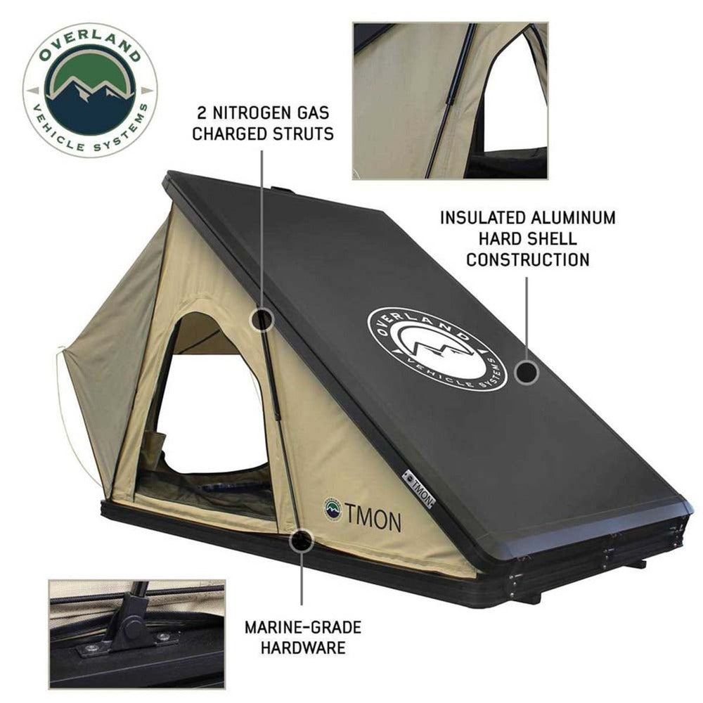 tent rate LD TMON Clamshell Aluminum Hard Shell Roof Top Tent Overland Vehicle Systems