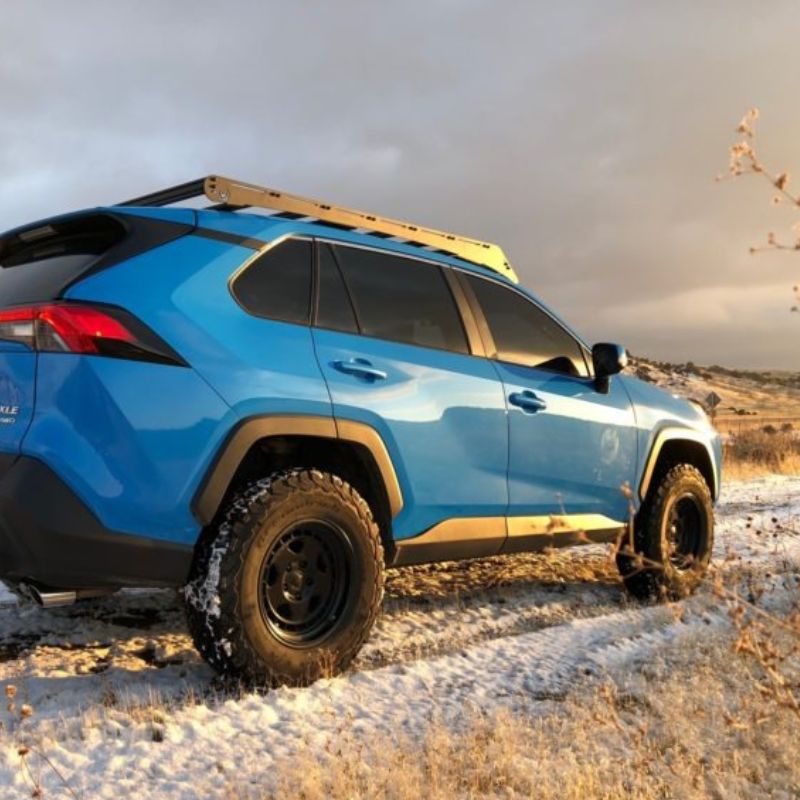 blue rav4 with prinsu roof rack