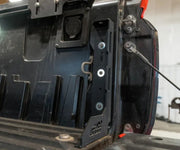Close Up View Of The Bolted Prinsu Toyota Tundra Bed Stiffener Brackets
