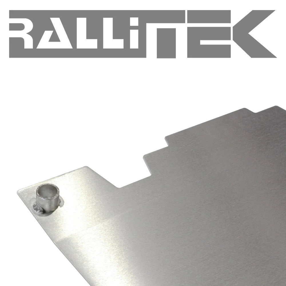 Close Up View Of The Bolt Hole On The RalliTEK Subaru Outback Transmission Skid Plate