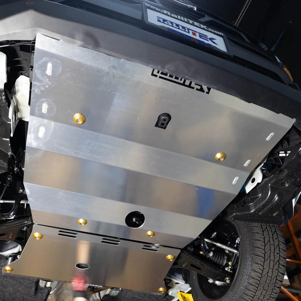 RalliTEK Subaru Crosstrek Wilderness Front Skid Plate Mounted