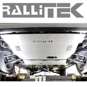 RalliTEK Subaru Outback & Wilderness Front & Transmission Skid Plate Mounted
