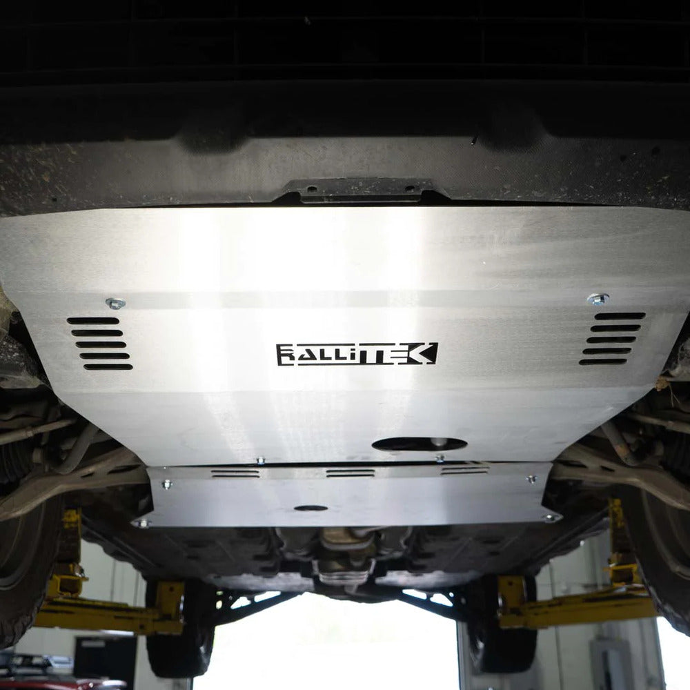 Front View Of The Mounted RalliTEK Subaru Outback & Wilderness Front Skid Plate