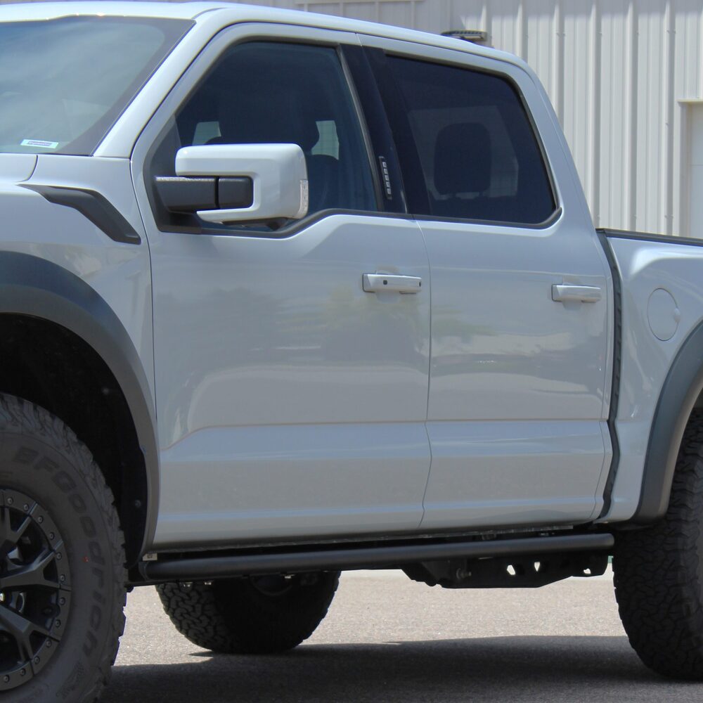 RCI Ford F150 Rock Sliders Mounted Side View
