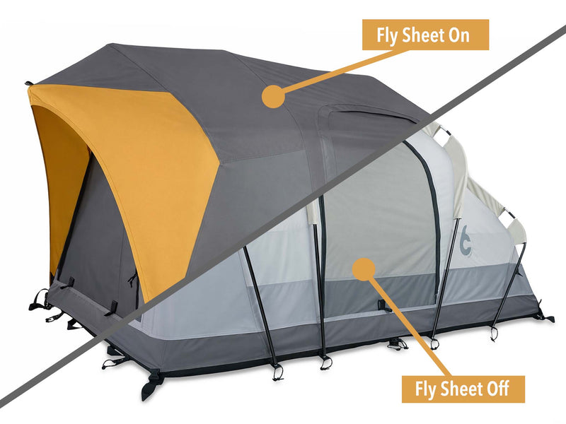 REV Tent Gen 2 removable fly sheet reveal desert color view