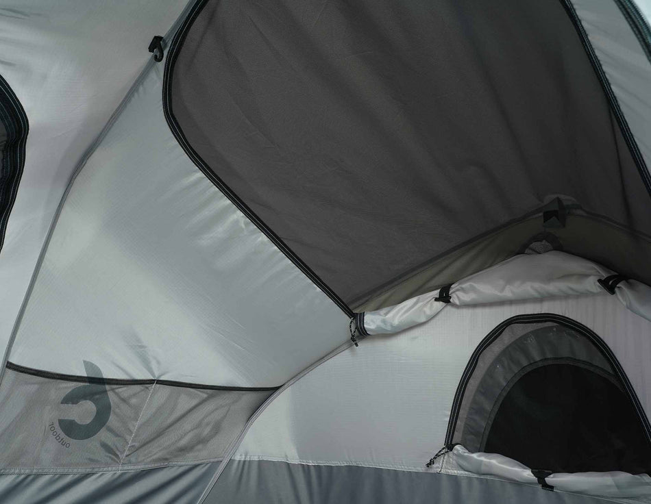 REV Tent Gen 2 interior moonroof mesh ceiling view