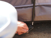 REV Tent Gen 2 pole tip seated in grommet attachment detail