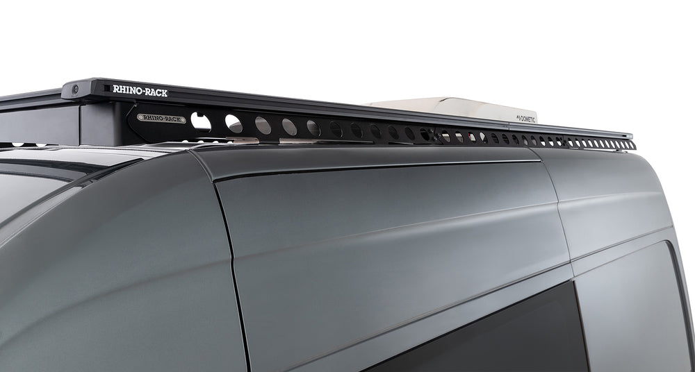 Side View Of The Mounted Rhino Rack Mercedes Benz Sprinter Overlanding Kit