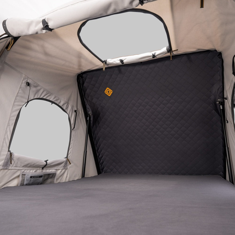 Rivian x iKamper Skycamp Mini Roof Top Tent Interior With Of The Skyview Window