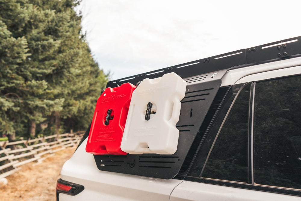 Image showing two rotopax mounted on the Prinsu Rear Window Accessory Panel 