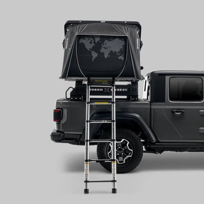 iKamper Skycamp 4.0 Duo hardshell rooftop tent closed on vehicle top view