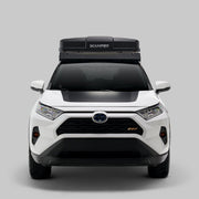 Skycamp 4.0 Trio hardshell rooftop tent at sunset campsite