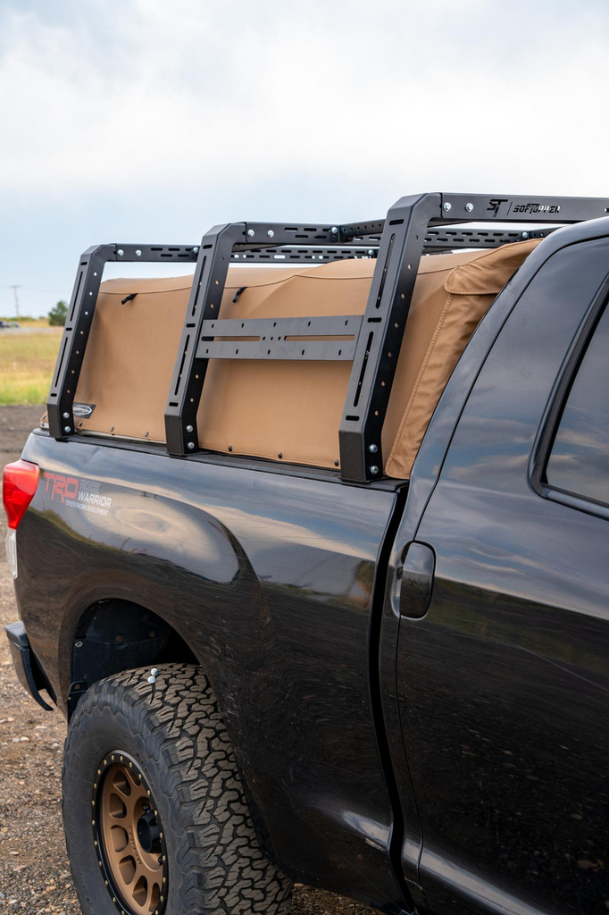 SofTopper Exo Truck Bed Rack Installed